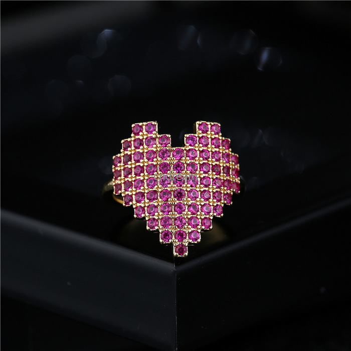 Cubic Zircon Diamond Heart Ring band finger 18K Gold Adjustable rings for women engagement wedding gift Fashion jewelry Will and sandy, Golden;silver
Cubic Zircon Diamond Heart Ring band finger 18K Gold Adjustable rings for women engagement wedding gift Fashion jewelry Will and sandy, Golden;silver