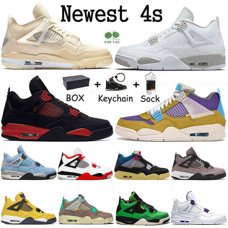2022 With Box JORDON 4 Retro Yellow Lightning 4s Mens Women Basketball Shoes Off Black Cat Red Thunder Unions Desert Moss Taupe Haze White S
2022 With Box JORDON 4 Retro Yellow Lightning 4s Mens Women Basketball Shoes Off Black Cat Red Thunder Unions Desert Moss Taupe Haze White S