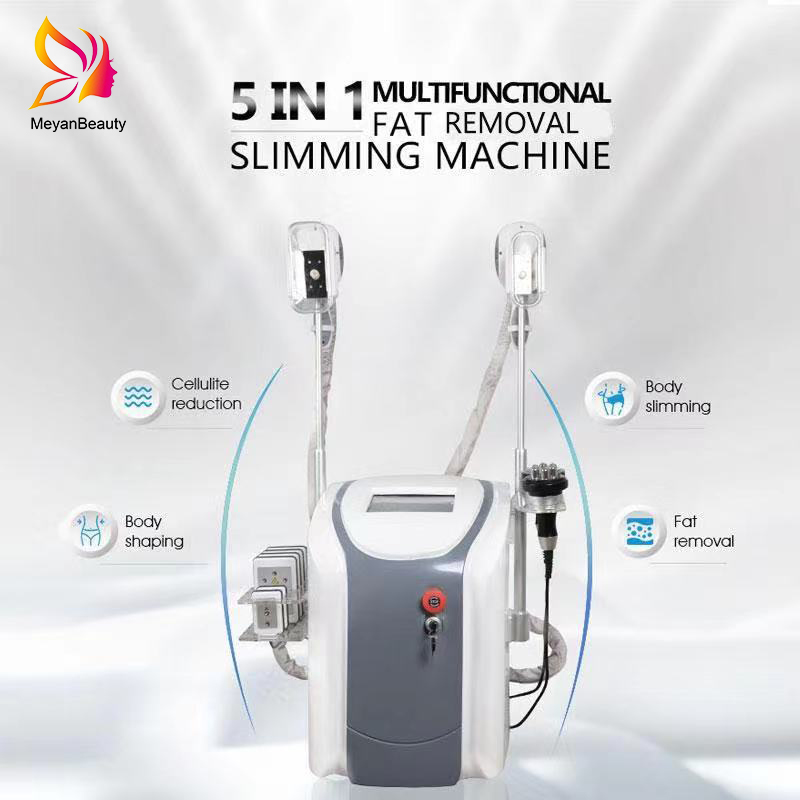 Two Cryo Heads Can Work At The Same Time Fat Freezing Cryolipolysis Machine Body Slimming Cavitation RF Equipment Weight Reduction Lipo Laser