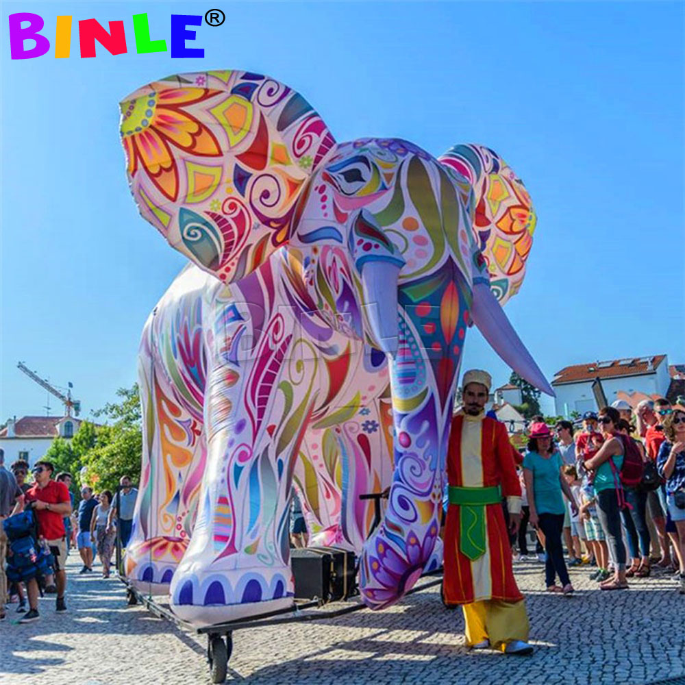Stage Colorful Large Inflatable Elephant Cartoon Decoration For Party/Event/Concert