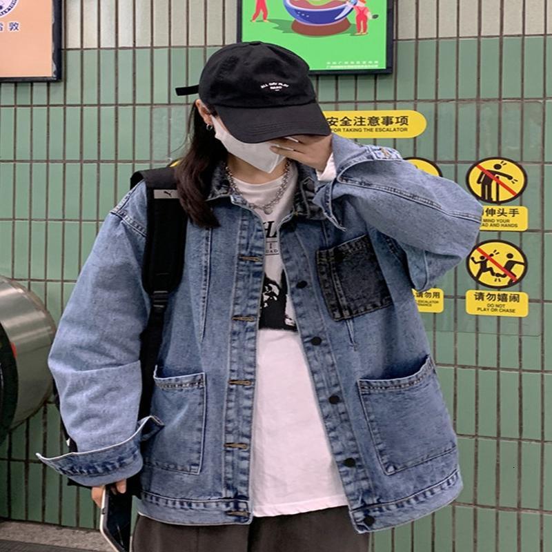 women's jackets spring and autumn korean loosed bf style with students denim long sleeve female student jacket 4kr6, Black;brown 
women's jackets spring and autumn korean loosed bf style with students denim long sleeve female student jacket 4kr6, Black;brown