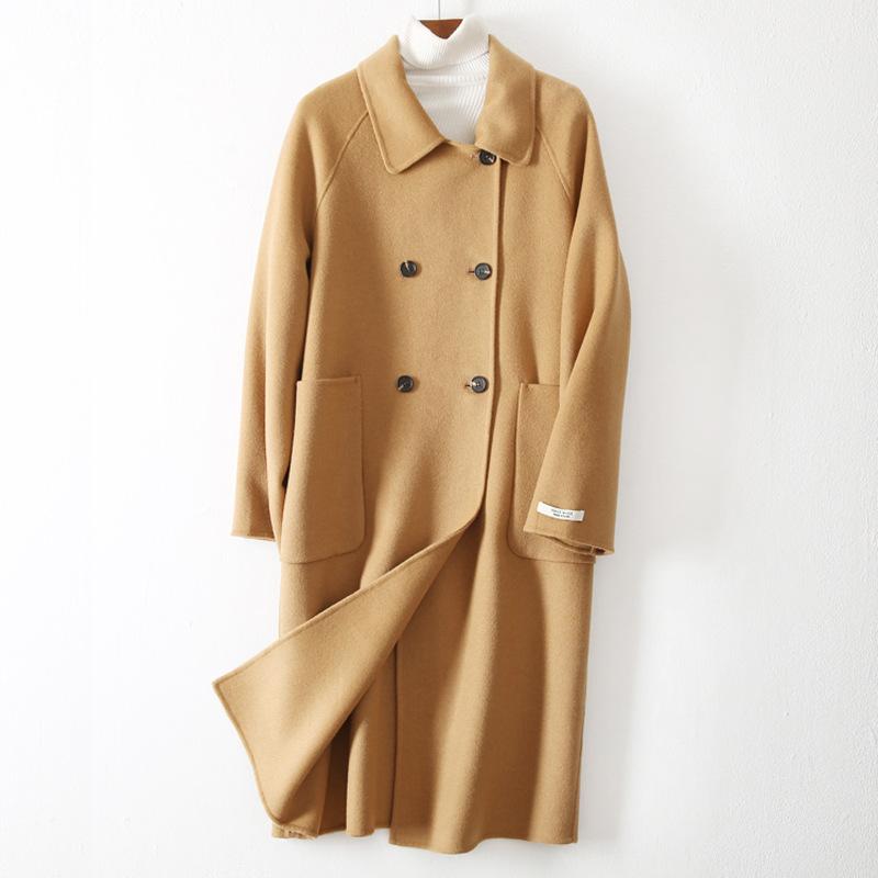 Women's Wool & Blends SHUCHAN Coats For Women Korean Polyester Long Pockets Winter Coat Double Breasted Turn-down Collar Loose, Black
Women's Wool & Blends SHUCHAN Coats For Women Korean Polyester Long Pockets Winter Coat Double Breasted Turn-down Collar Loose, Black