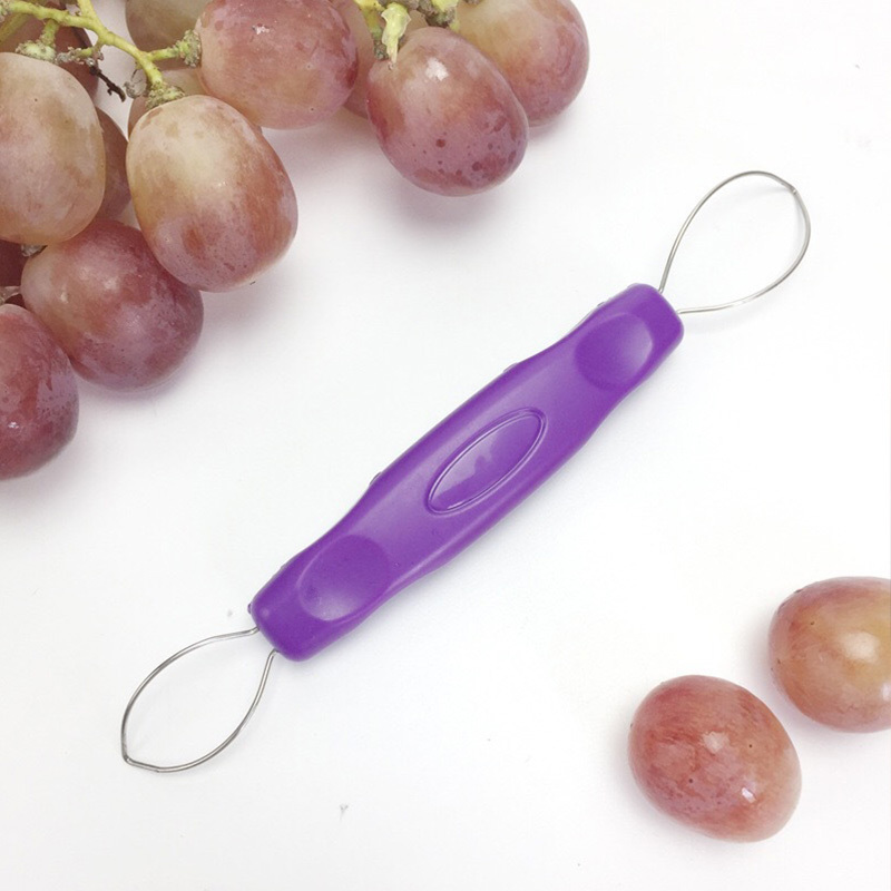 Cherry Cutter Portable Vegetable Fruit Tools Kitchen Gadgets Multifunctional 1Pcs Grape Skin Peeler Remover Grape Slicer