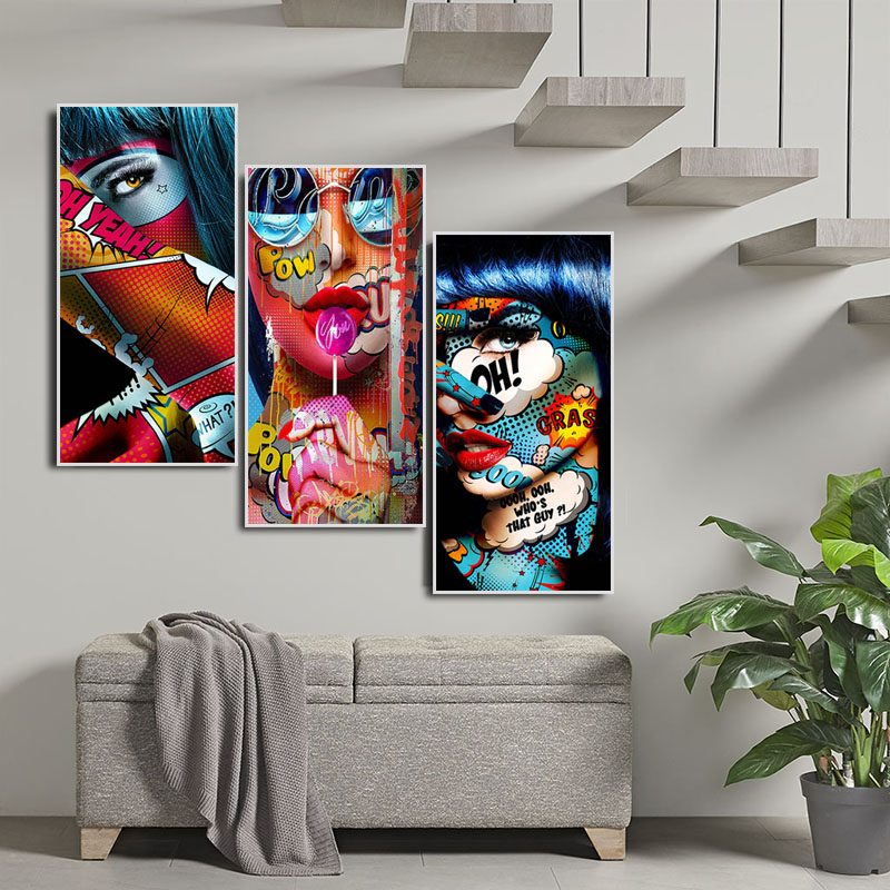 Graffiti Women Portrait Oil Painting Posters and Prints Wall Decor For Living Room Canvas Painting Modern Wall Art Picture Unframed