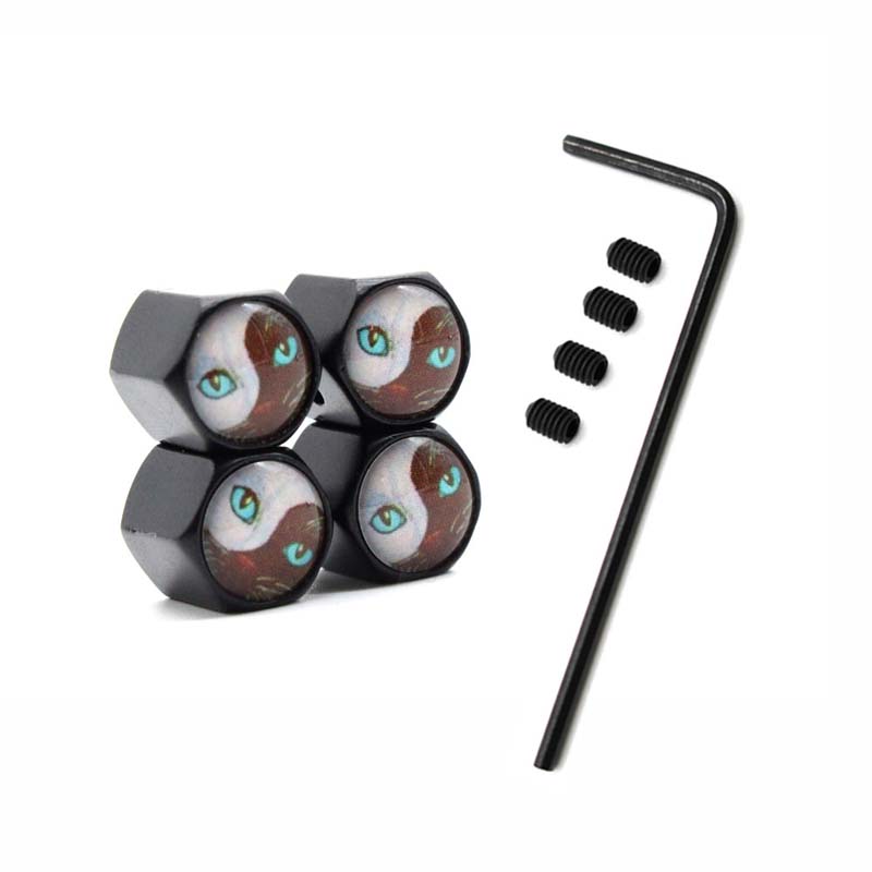 Tire Valve Caps Wheel Bolt & Nut Anti-theft Fashion Eyes Imperial Crown Car Wheel Tires Tyre Stem Air Cap Auto Airtight Covers