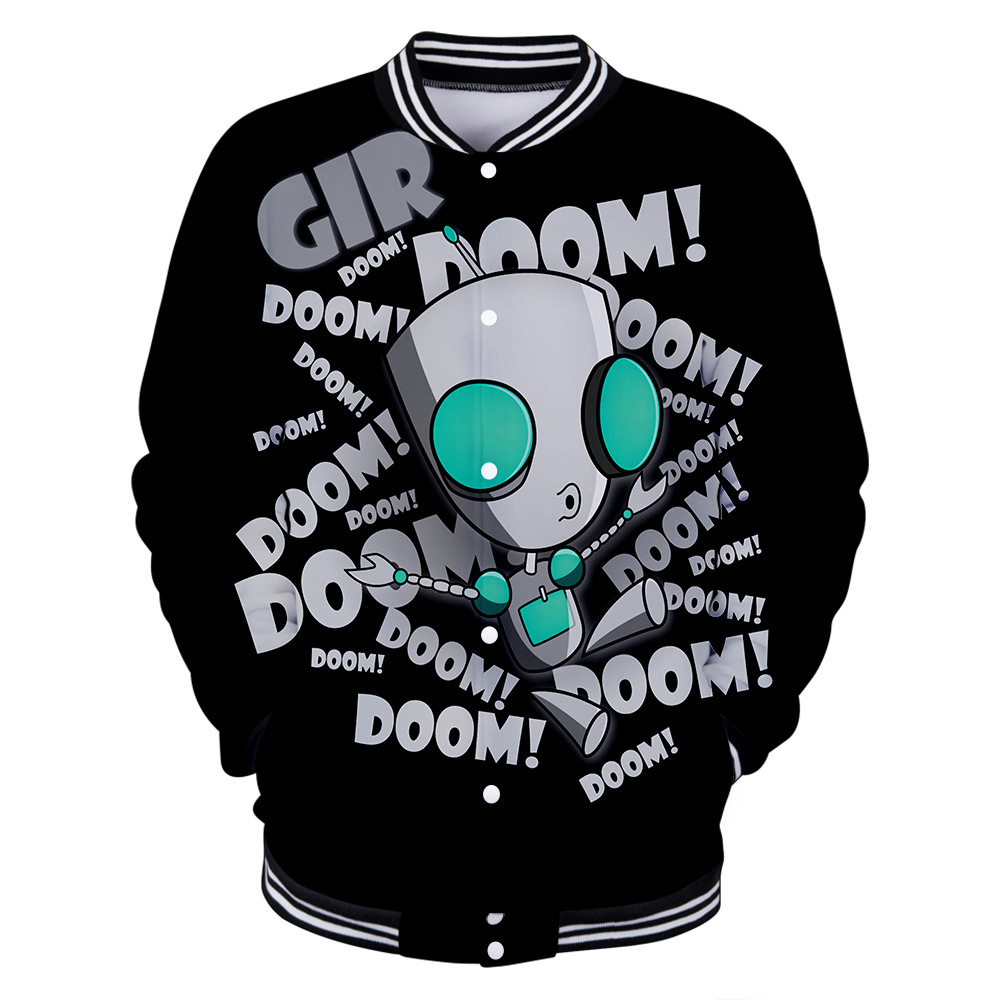 Anime Invader ZIM Gir 3D Print Baseball Jacket Men Bomber Jacket Outerwear Streetwear Hip Hop Baseball Uniform Cosplay Costume, 001
Anime Invader ZIM Gir 3D Print Baseball Jacket Men Bomber Jacket Outerwear Streetwear Hip Hop Baseball Uniform Cosplay Costume, 001
