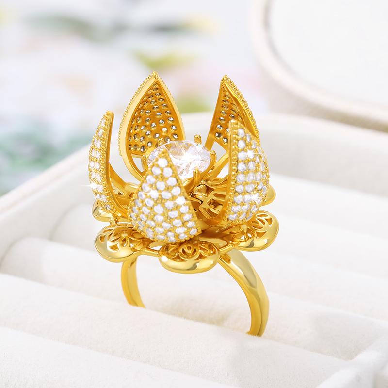 Crystal Rings For Women Wedding Flower Stainless Steel Ring Gold Zircon Open Adjustable Finger Luxury Jewelry Gift Box Cluster
Crystal Rings For Women Wedding Flower Stainless Steel Ring Gold Zircon Open Adjustable Finger Luxury Jewelry Gift Box Cluster
