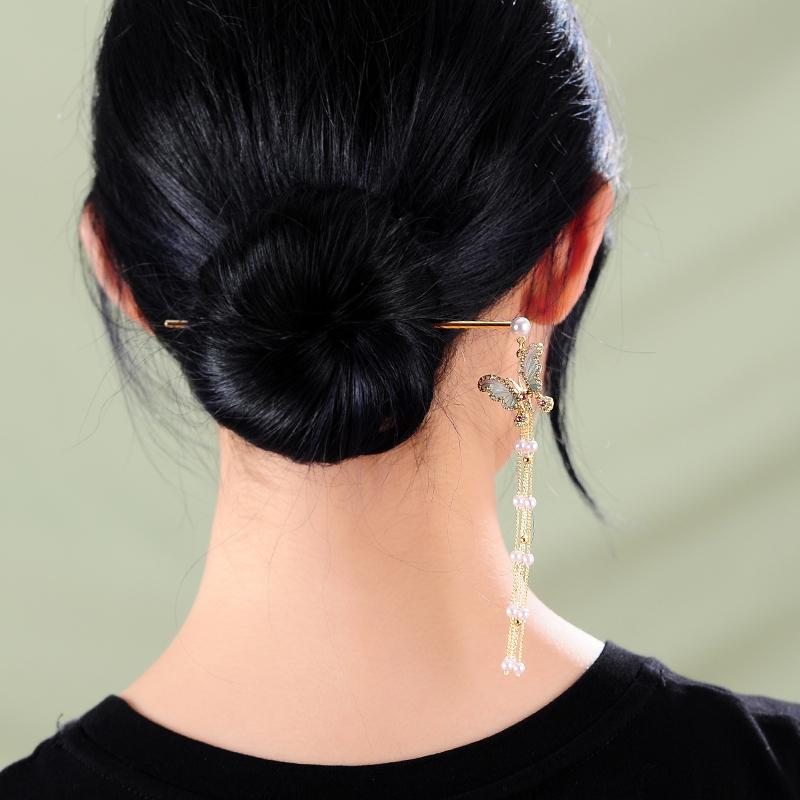 Hair Clips & Barrettes Butterfly Hairpins Ancient Costum Ethinic Style Step Swings Crystal Stick Women Fashion Pendant, Golden;silver
Hair Clips & Barrettes Butterfly Hairpins Ancient Costum Ethinic Style Step Swings Crystal Stick Women Fashion Pendant, Golden;silver