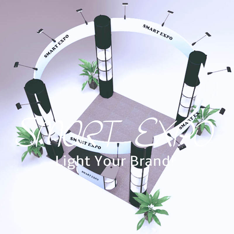 Corporate Exhibit Stands 10ft*10ft Exhibition Booth Advertising Display with Custom Full Color Printing Portable Carry Bags