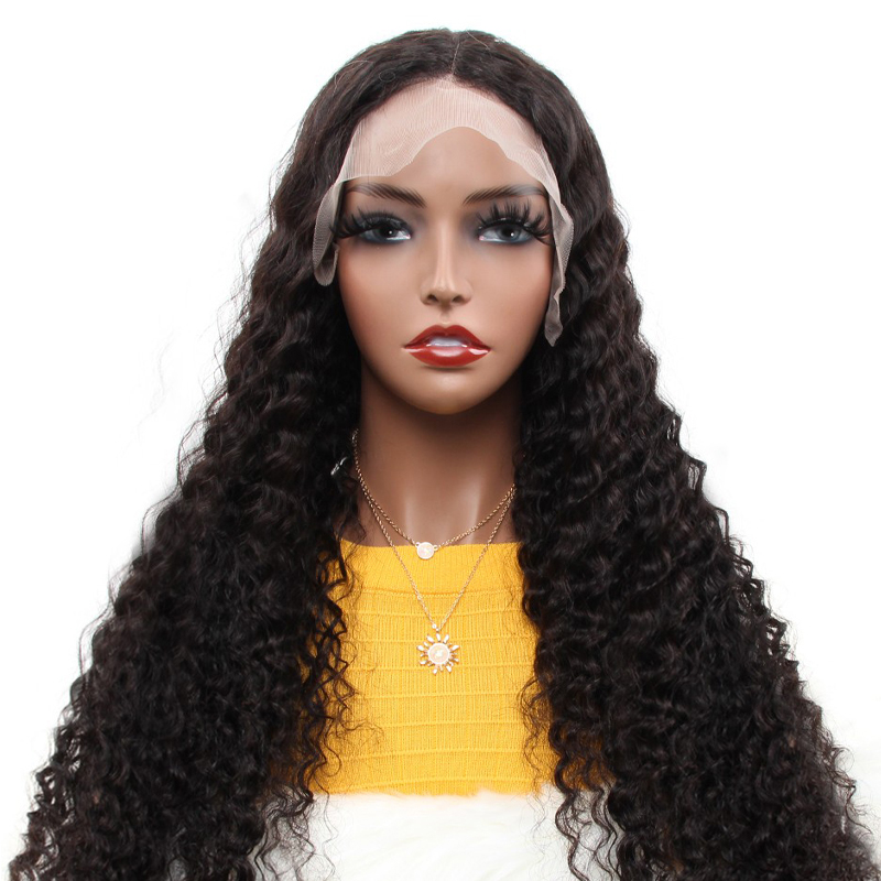 Curly Loose Deep Straight Lace Frontal Wig Human Hair Lace Front Wigs Natural Color for Women, Black 
Curly Loose Deep Straight Lace Frontal Wig Human Hair Lace Front Wigs Natural Color for Women, Black