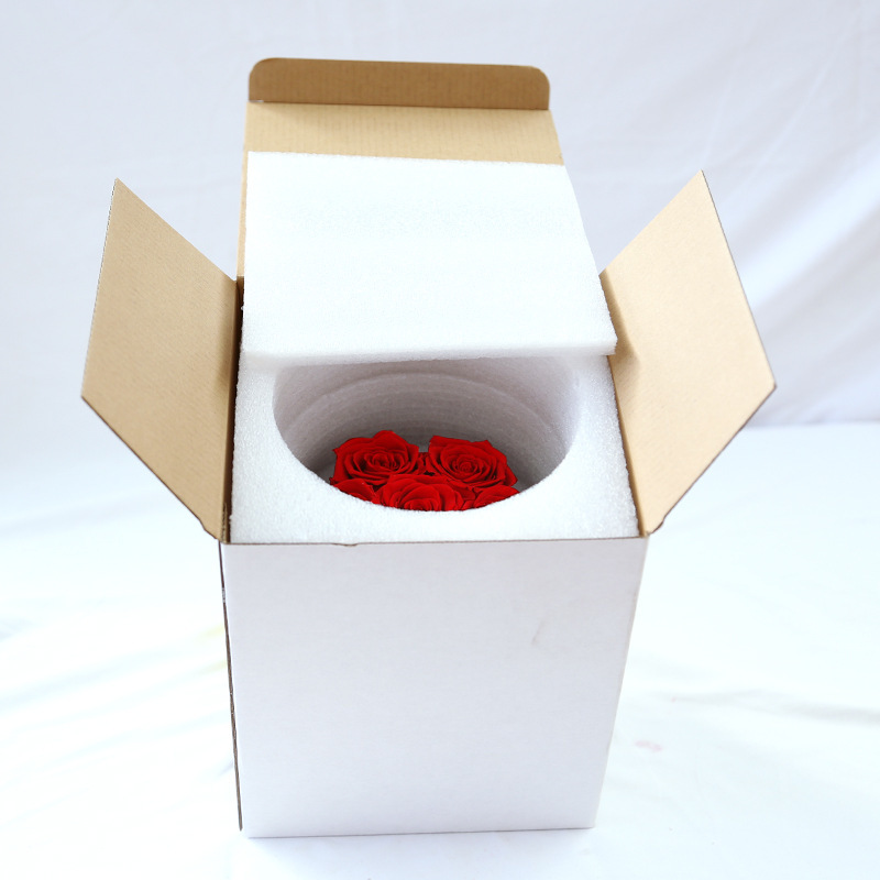 Eternal Life Flower Immortal Rose with Hug Bucket Box Gift Preserved Flower in Box Set Mother's Day Romantic Valentines Day Gift 210317