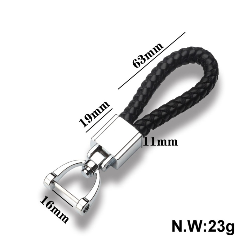 Creativity Colorful Leather Car Keychain Lost-proof Zinc Alloy Key Chain with Screwdriver