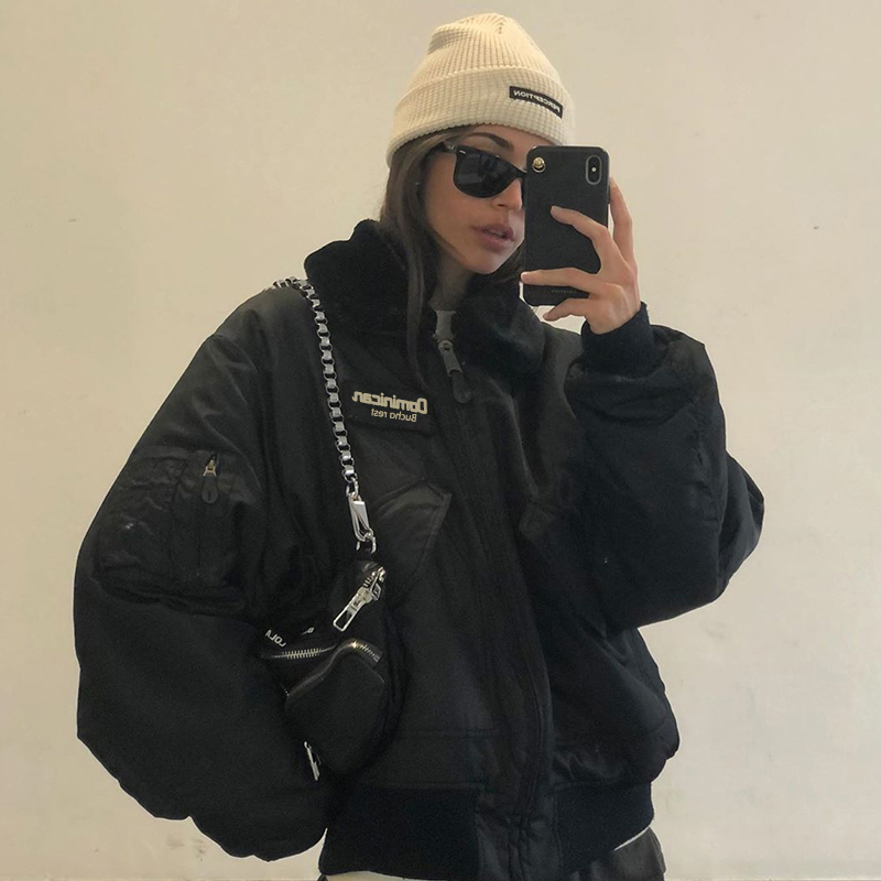 women's jackets casaco de lapela americano retrô preto b-toto, jaqueta feminina outono e inverno com maré grossa acolchoada, nova moda, Black;brown
women's jackets casaco de lapela americano retrô preto b-toto, jaqueta feminina outono e inverno com maré grossa acolchoada, nova moda, Black;brown