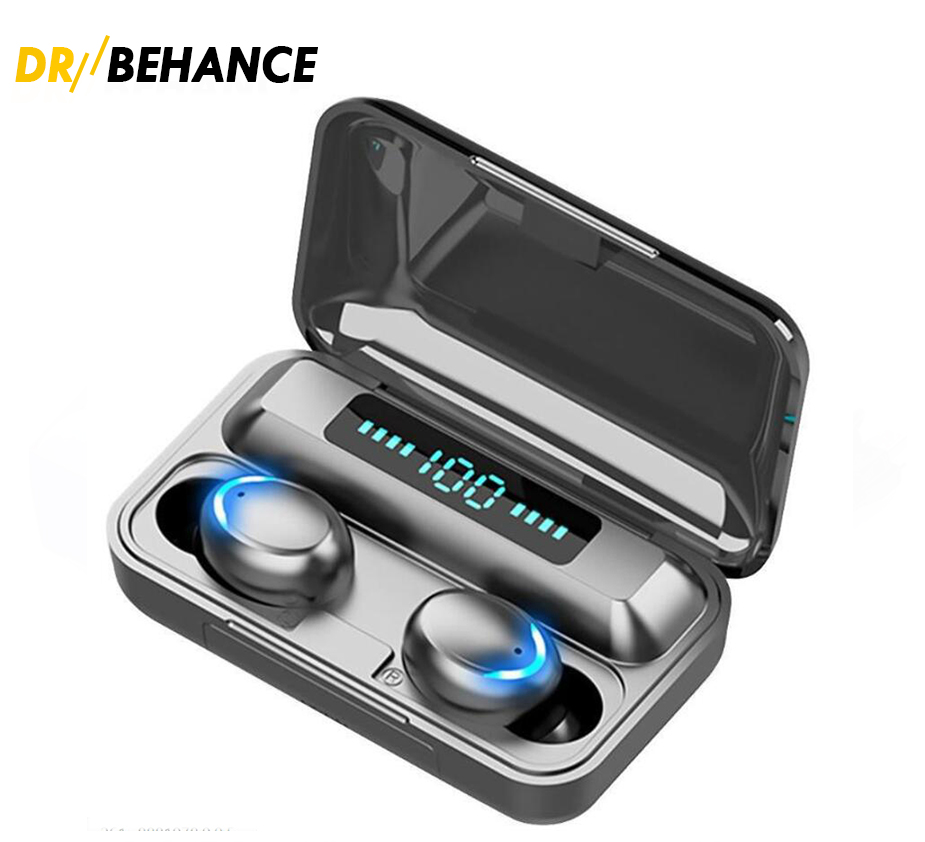 F9-5C Wireless Bluetooth Earphones Headphones 2200mAh Charging Box With Microphone Sport Waterproof Headsets Earbuds, Black
F9-5C Wireless Bluetooth Earphones Headphones 2200mAh Charging Box With Microphone Sport Waterproof Headsets Earbuds, Black