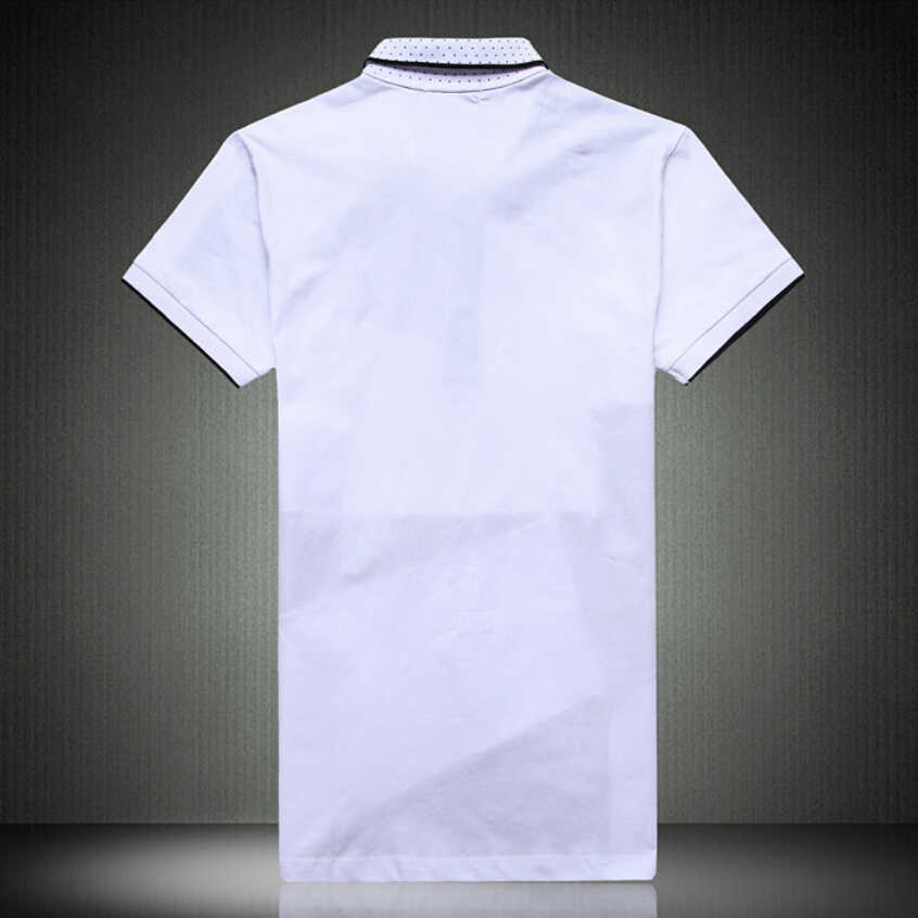 Fashion Men's Polos Summer Black And White Stitching Short Sleeve Polo Men Slim Fit Mens Casual Cotton Polo Shirts 5XL 6XL 210528