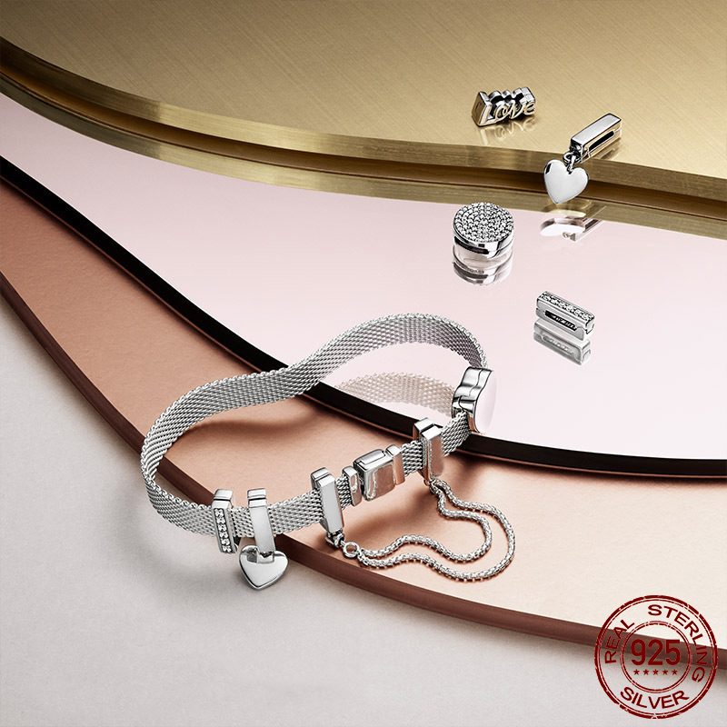 Women Mesh Charm Bracelets 925 Silver Top Quality Luxury Designer Fine Jewelry Fit Pandora Beads Charms European Style Lady Gift With O181C
Women Mesh Charm Bracelets 925 Silver Top Quality Luxury Designer Fine Jewelry Fit Pandora Beads Charms European Style Lady Gift With O181C
