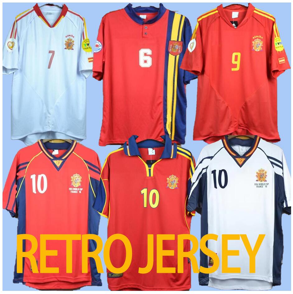 World Cup 1996 1998 2000 2002 2004 retro spain soccer Jerseys home red away white 96 98 02 04 F.Hierro 7 RAUL Xavi Puyol Torres Hierro Morie, Black;blue
World Cup 1996 1998 2000 2002 2004 retro spain soccer Jerseys home red away white 96 98 02 04 F.Hierro 7 RAUL Xavi Puyol Torres Hierro Morie, Black;blue