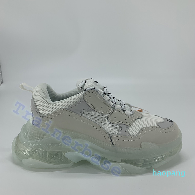 Fashion triple-s clear sole men women casual shoes crystal bottom paris black white grey neon green platform sneakers mens designer 555, 01. black 
Fashion triple-s clear sole men women casual shoes crystal bottom paris black white grey neon green platform sneakers mens designer 555, 01. black