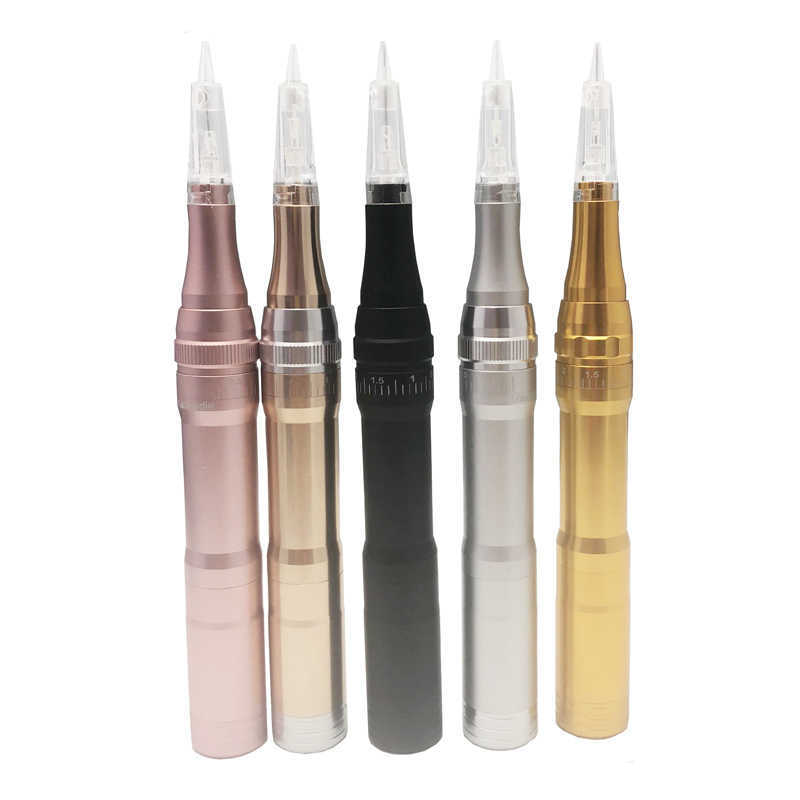 Professional Wireless Permanent Makeup Eyebrow Tattoo Machine Pen With Cartridge 210622