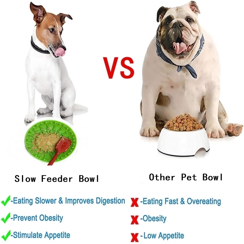 Dog Slow Feeder Bowls With Suction Cup Dog Lick Mat Pet Lick Pad Anxiety Reduction Bath Distraction Food Dispenser Licking Toys
