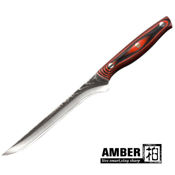 Amber 6 inch boning knife 67 ayer Damascus stee sharp cut meat professiona pick bone sices kitchen chef specia cooking too
Amber 6 inch boning knife 67 ayer Damascus stee sharp cut meat professiona pick bone sices kitchen chef specia cooking too