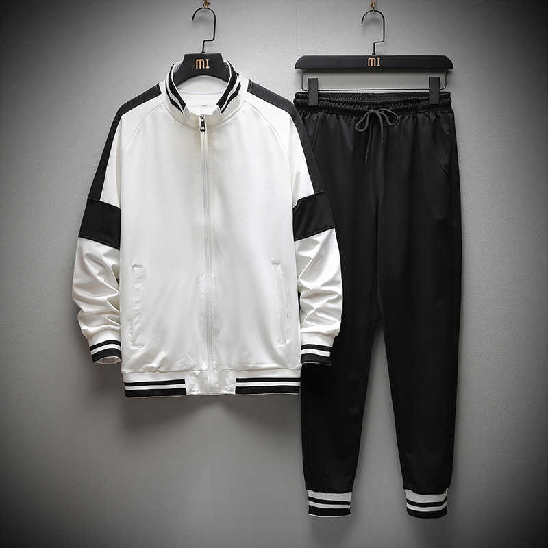 Men's Casual Tracksuit Autumn Winter Long Sleeve Jacket 2Pieces Brand Pants Track Suit Male Zipper Stripe Sets Gym Clothing 210603, Cjw263white
Men's Casual Tracksuit Autumn Winter Long Sleeve Jacket 2Pieces Brand Pants Track Suit Male Zipper Stripe Sets Gym Clothing 210603, Cjw263white