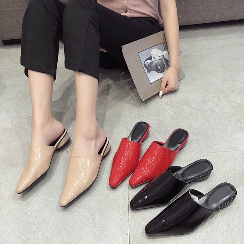 Mules Women Pointed Toe Patent Leather Autumn Slippers Ladies Slip On Spike Heels Slides Comfortable Female Casual Shoes, Beige
Mules Women Pointed Toe Patent Leather Autumn Slippers Ladies Slip On Spike Heels Slides Comfortable Female Casual Shoes, Beige