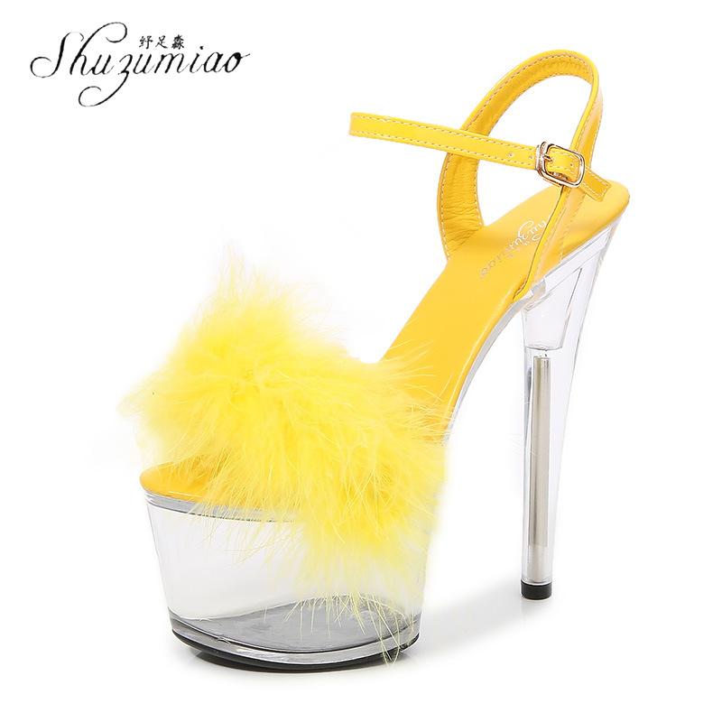 Large Size Summer Women Shoes Fur Transparent Open Toe 17cm High Heels Lady Sexy Wedding Dress Party Pumps, Black
Large Size Summer Women Shoes Fur Transparent Open Toe 17cm High Heels Lady Sexy Wedding Dress Party Pumps, Black