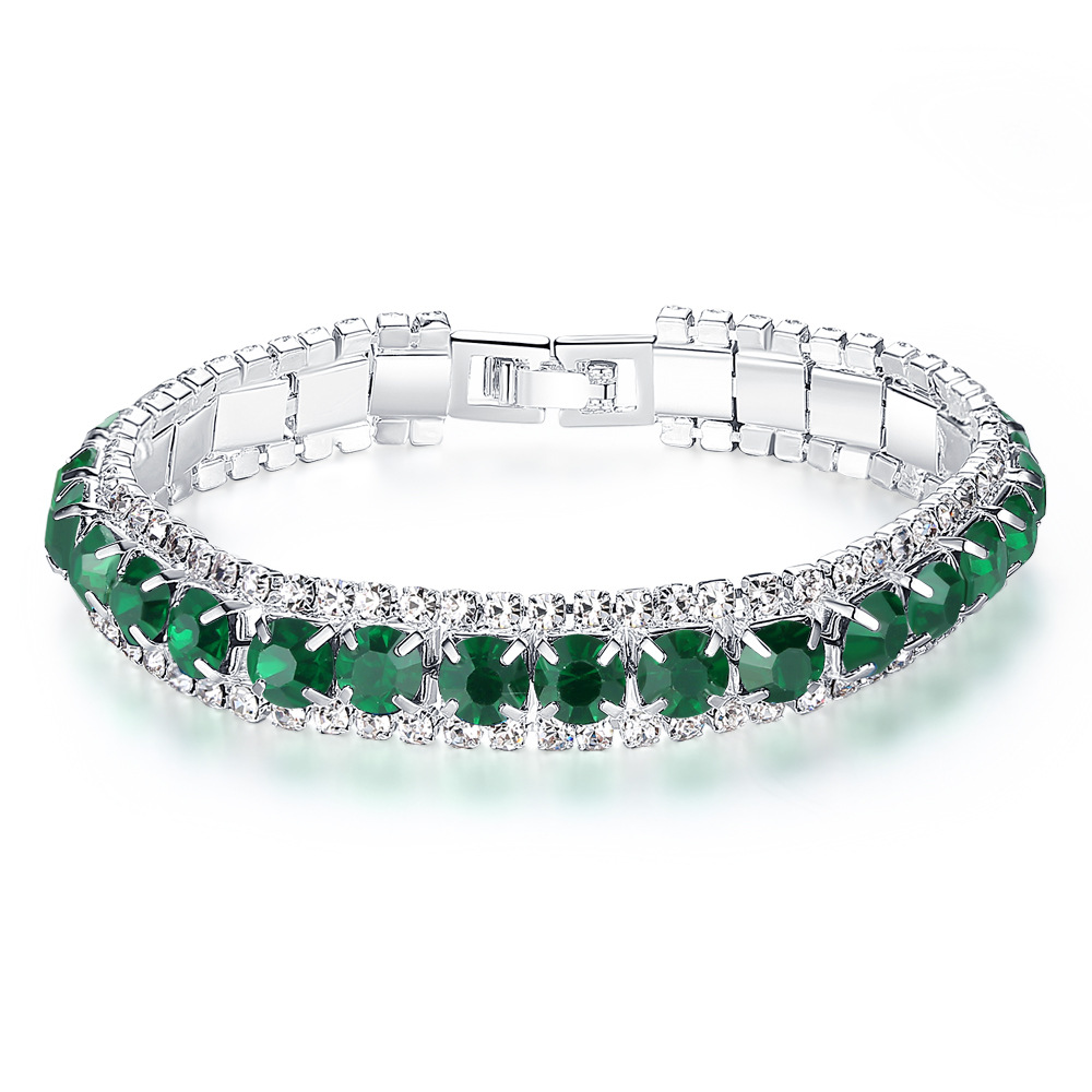 Elegant Women's Crystal Rhinestone Tennis Bracelet - Colorful Varieties of High-Quality Jewelry