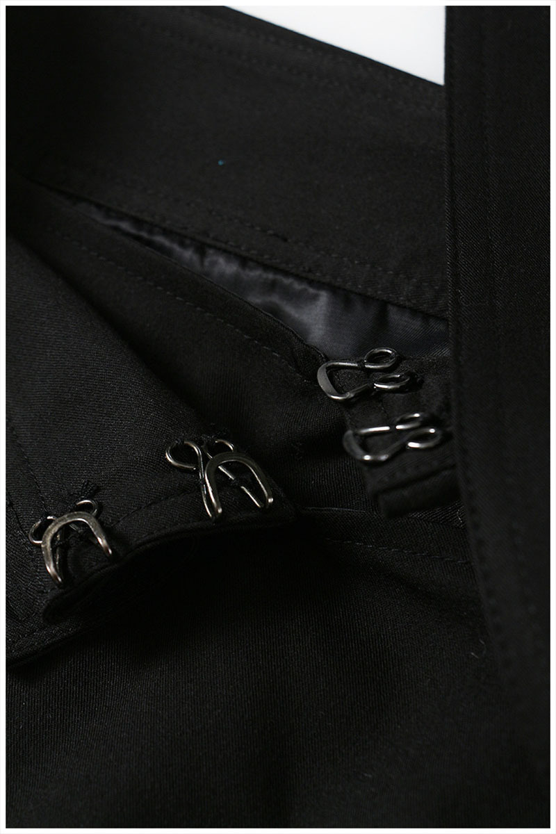 [EAM] High Waist Black Irregular Slit Slim Sashes Mini Half-body Skirt Women Fashion Spring Autumn 1DD7362 210512