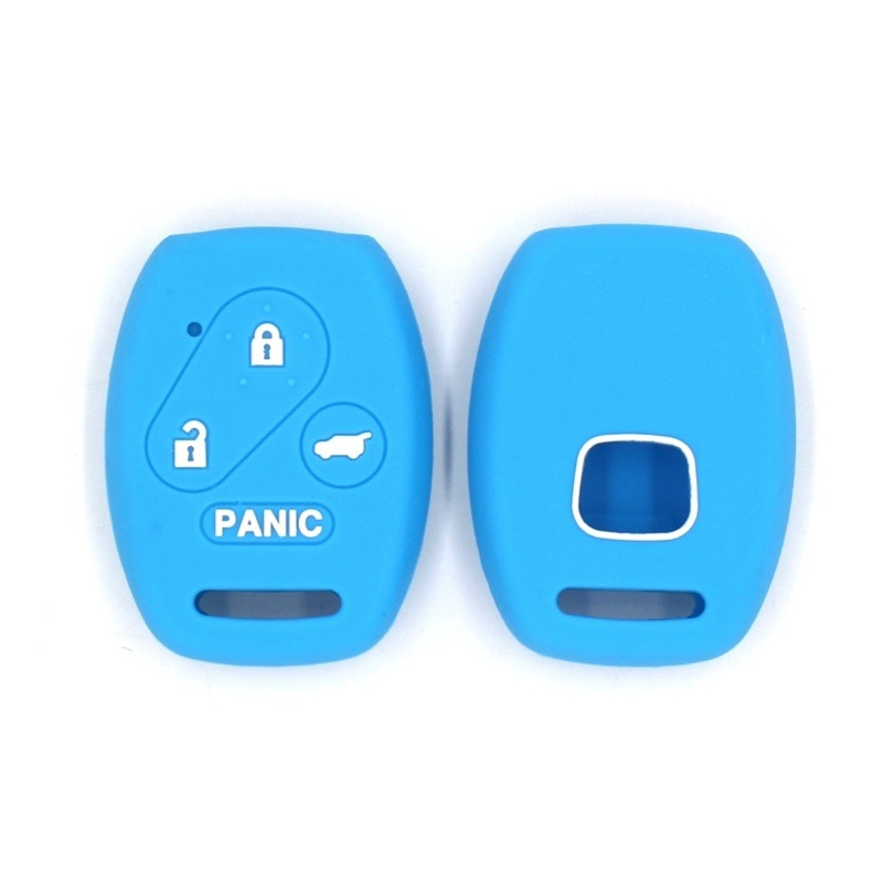 Silicone Key Fob Cover Shell Protect Skin Keychin Case For Honda Accord Civic Pilot CRV HRV EX EXL Remote Keyless Hold Keys Covers