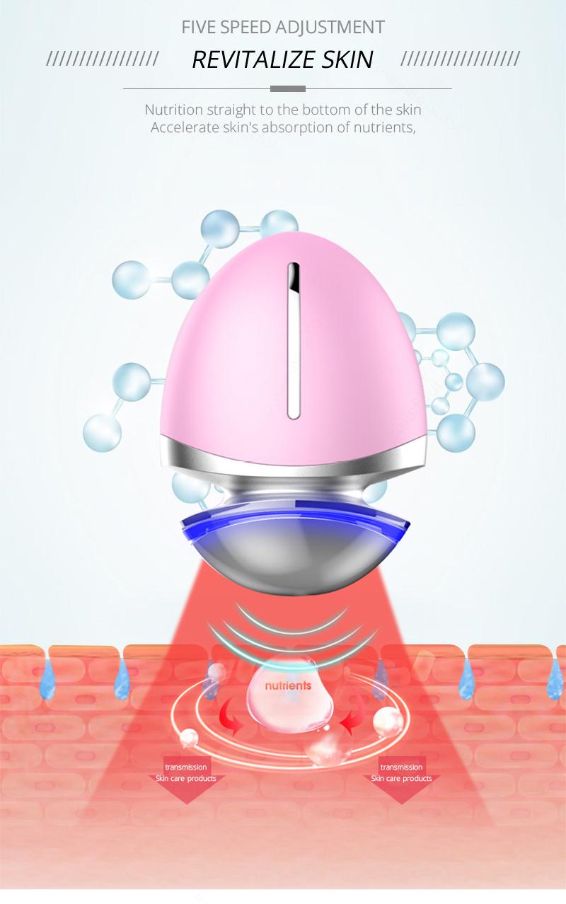 Electric wireless face deep cleaning wash massager waterproof vibration mini exfoliator EMS silicone facial cleansing brush