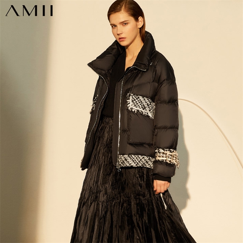 Minimalism Winter Coat Women Fashion Patchwork Stand Collar Zipper Women's Down Jacket Causal 12070606 210527, Black
Minimalism Winter Coat Women Fashion Patchwork Stand Collar Zipper Women's Down Jacket Causal 12070606 210527, Black