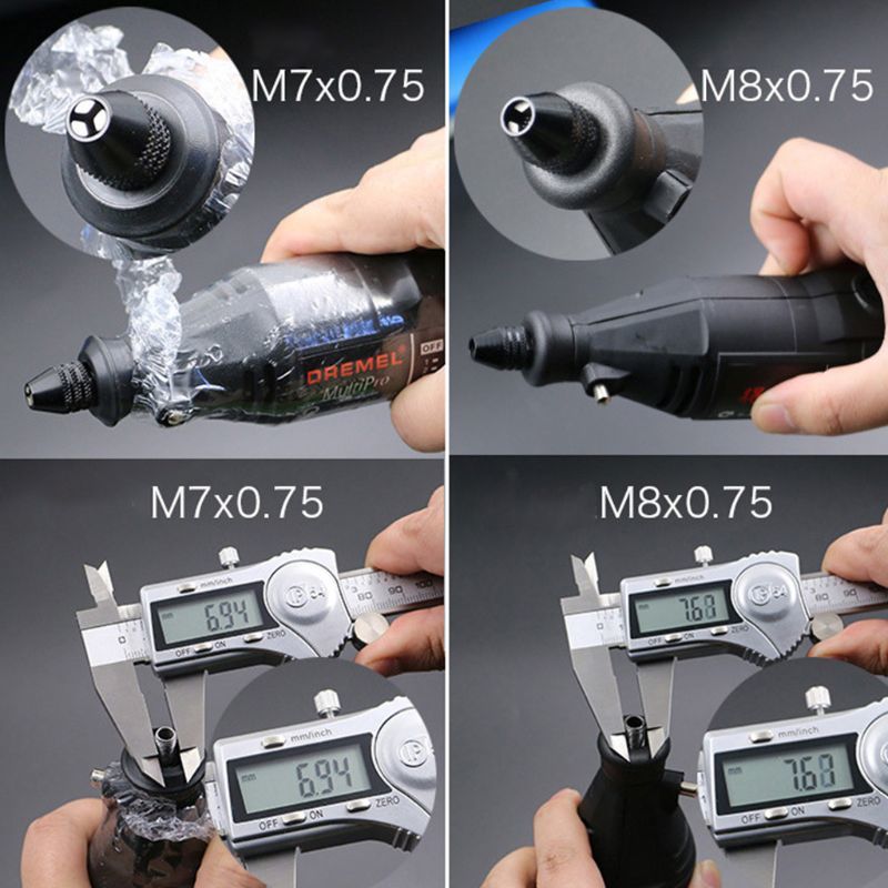 1 Pcs Mini Multi-Functional Multi M7/M8 Fast Panel Booster for Rotary Tool M8X0.75 Quick Change Three-Jaw Drill Chuck