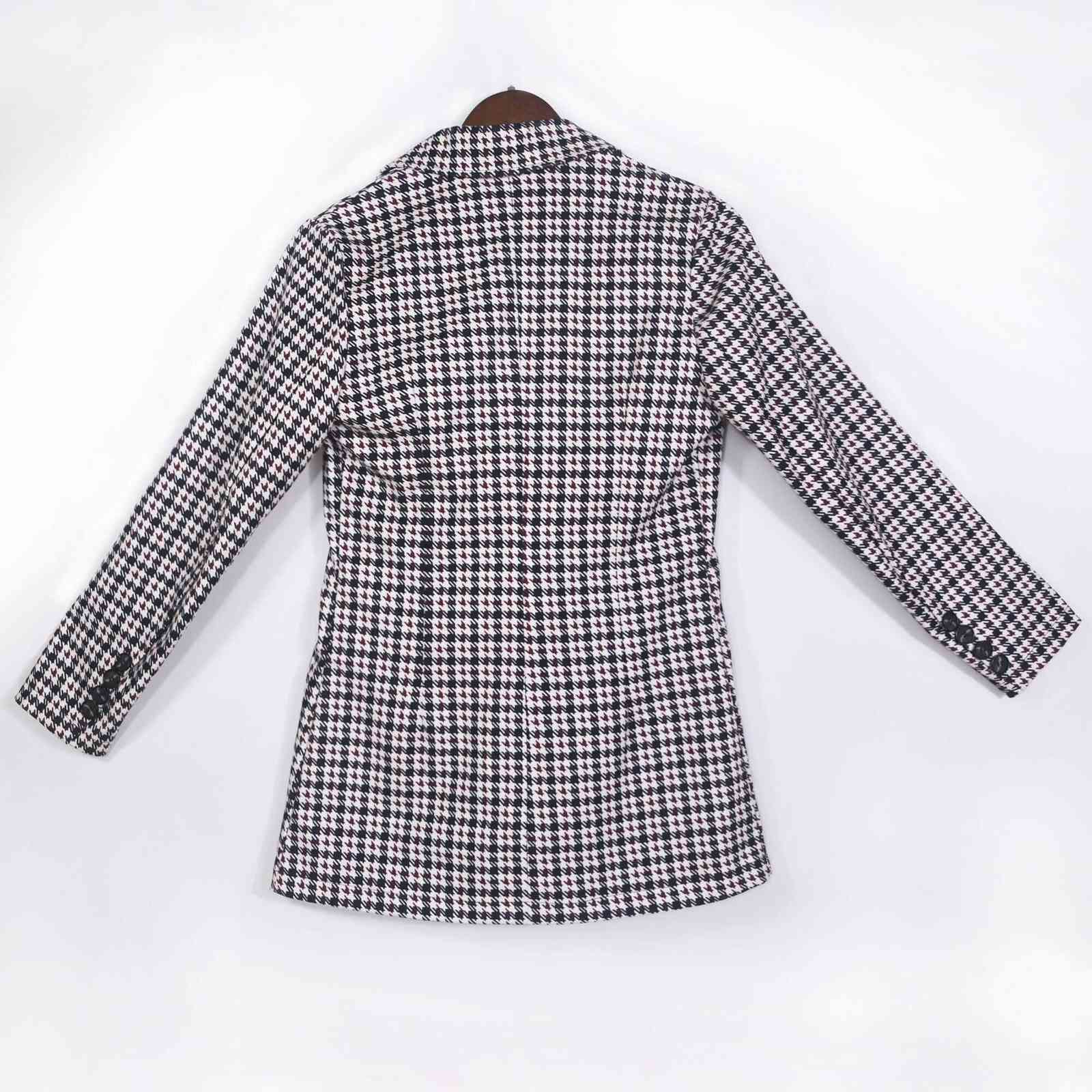 Autumn Blazers For Women Elegant Long Sleeve Plaid Coat Female Jacket Fashion Casual Slim Fall Winter Women's Jackets 211122