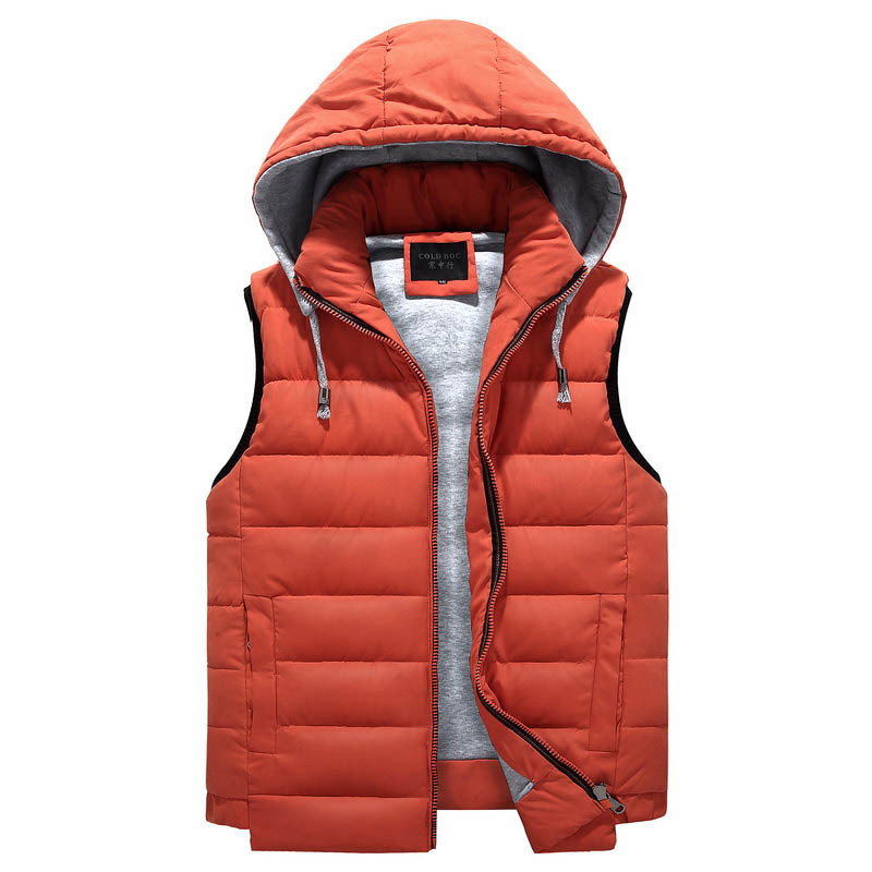 Vest Men 5XL 6XL 8XL Plus Size Winter Warm Fashion Casual Bodywarmer Vest Coat Waistcoat Hooded Zipper Sleeveless Jacket Male 210518