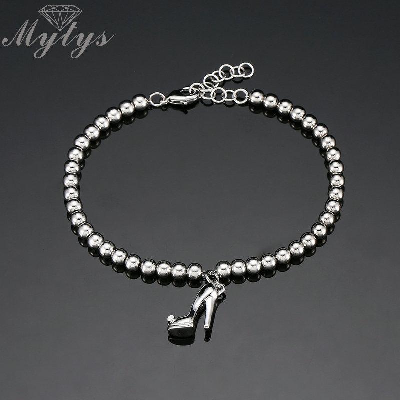 Beaded, Strands Mytys Small Silver Beaded Bracelet High Heels Shoes Strand For Lady Fashion Jewelry Charm Present B1088, Black
Beaded, Strands Mytys Small Silver Beaded Bracelet High Heels Shoes Strand For Lady Fashion Jewelry Charm Present B1088, Black