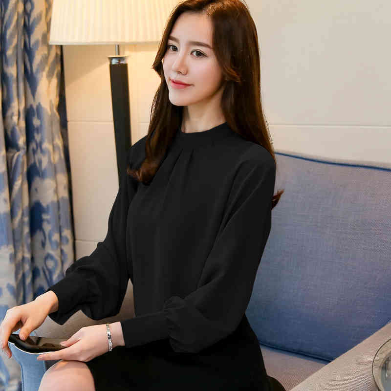 Fashion womens tops and blouses plus size office chiffon shirt long sleeve shirts 1957 50 210506