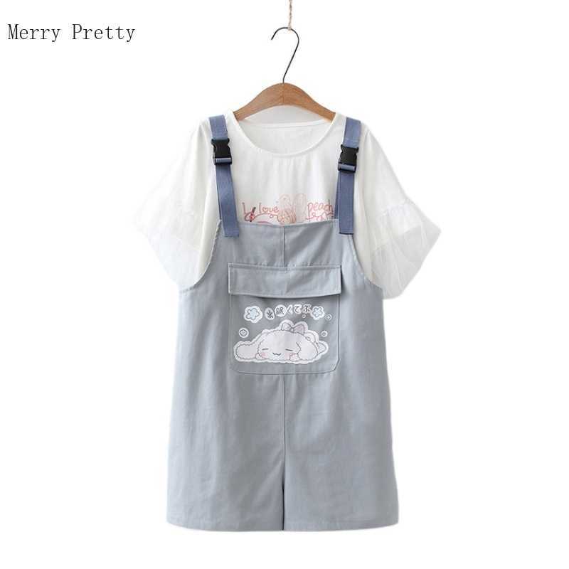 Women Casual Short Sets Cartoon Print White Sleeve Cotton T Shirts and Hight Waist Overalls s Summer 2 Piece Set 210526, Tops
Women Casual Short Sets Cartoon Print White Sleeve Cotton T Shirts and Hight Waist Overalls s Summer 2 Piece Set 210526, Tops