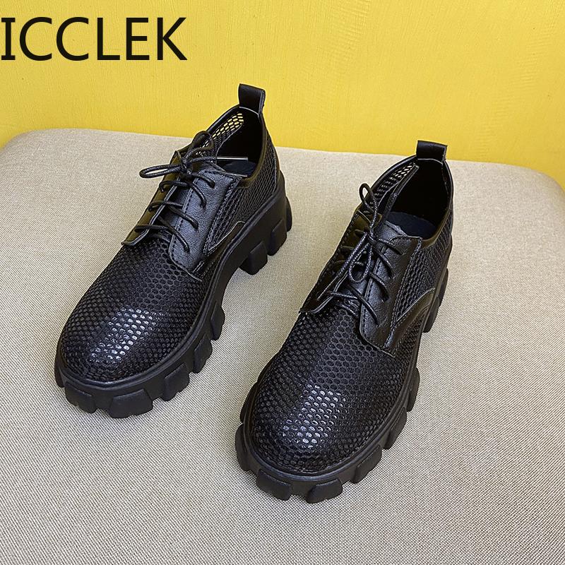 Dress Shoes Platform Women Loafers Round Toe Leather Buckle Breathable Mesh 2021 Slip On Spring Summer Square Heels Mujer, Black
Dress Shoes Platform Women Loafers Round Toe Leather Buckle Breathable Mesh 2021 Slip On Spring Summer Square Heels Mujer, Black