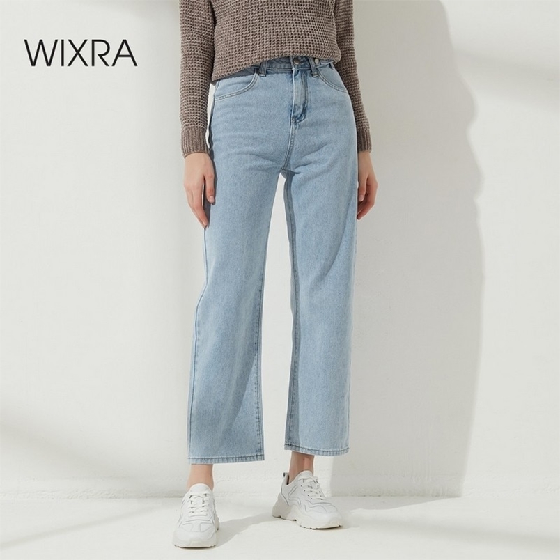 Wixra Womens Classic Streetwear Straight Denim Long Pants Ladies High Waist Five Buttons Pockets Casual Jeans 210708, Light blue normal
Wixra Womens Classic Streetwear Straight Denim Long Pants Ladies High Waist Five Buttons Pockets Casual Jeans 210708, Light blue normal
