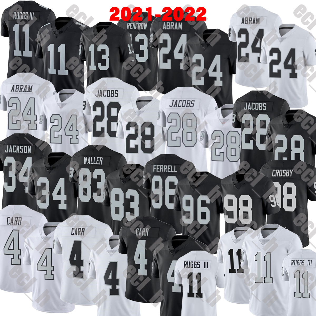 2021-2022 Football jerseys 4 Derek Carr 11 Henry Ruggs III 13 Hunter Renfrow 24 Johnathan Abram 28 Josh Jacobs 34 Bo Jackson 83 Darren Waller 96 Clelin Ferrell, As
2021-2022 Football jerseys 4 Derek Carr 11 Henry Ruggs III 13 Hunter Renfrow 24 Johnathan Abram 28 Josh Jacobs 34 Bo Jackson 83 Darren Waller 96 Clelin Ferrell, As
