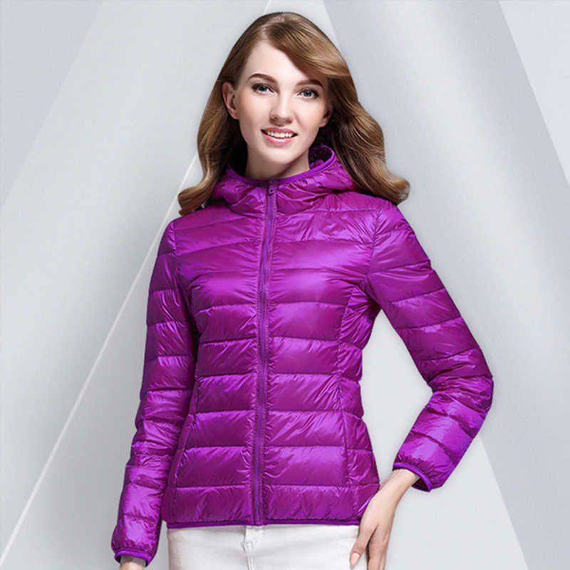 WYWAN women jacket fall/winter hooded ultra-light fashion lightweight down jacket women Korean version jacket warm lightwe 210819