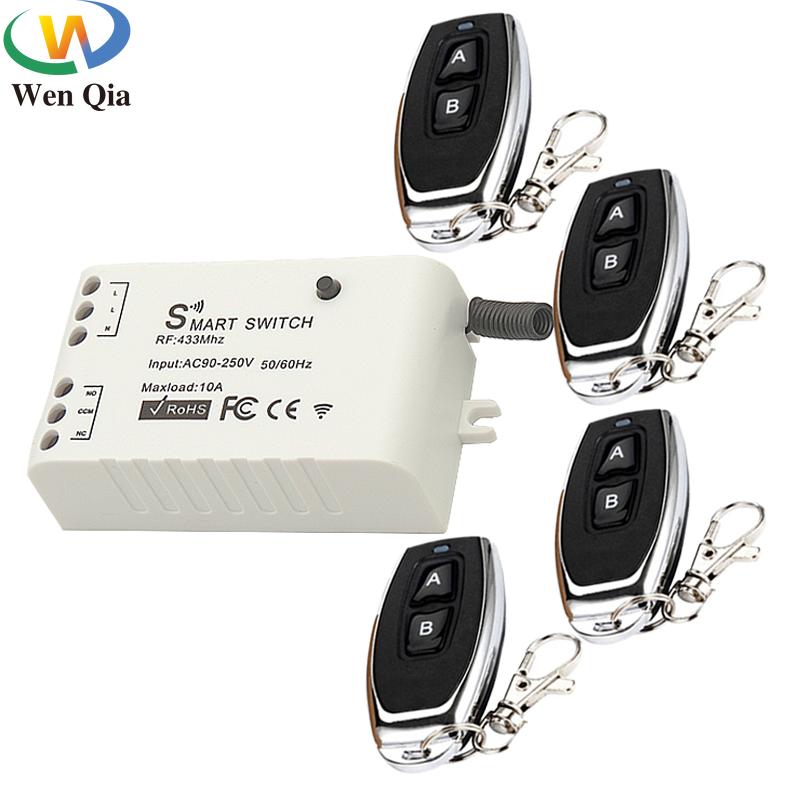 433Mhz Universal Wireless Remote Control Switch AC90V-250V 10Amp 1CH RF Relay Receiver Transmitter Module For LED/Light/fan Lamp Controlers
433Mhz Universal Wireless Remote Control Switch AC90V-250V 10Amp 1CH RF Relay Receiver Transmitter Module For LED/Light/fan Lamp Controlers