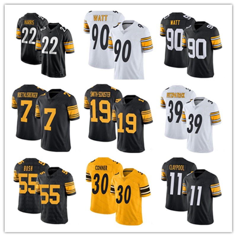 22 Najee Harris 19 JuJu Smith-Schuster Football Jerseys 90 T.J. Watt 39 Minkah Fitzpatrick 7 Ben Roethlisberger Devin Bush 11 Chase Claypool Rudolph Polamalu, Black
22 Najee Harris 19 JuJu Smith-Schuster Football Jerseys 90 T.J. Watt 39 Minkah Fitzpatrick 7 Ben Roethlisberger Devin Bush 11 Chase Claypool Rudolph Polamalu, Black