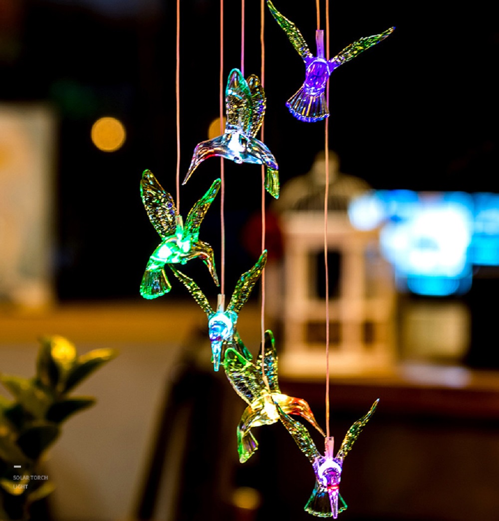 Solar Lamps Hummingbird Wind Chimes Waterproof Outdoor Lighting Hanging Garden Light, Color Changing Home Party Yard Decoration
Solar Lamps Hummingbird Wind Chimes Waterproof Outdoor Lighting Hanging Garden Light, Color Changing Home Party Yard Decoration