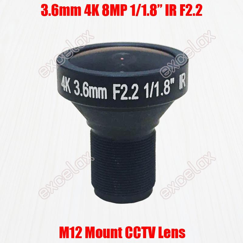 8MP 1/1.8" 3.6mm MTV M12 Mount CCTV Lens Fixed Iris IR For 4MP 5MP 6MP 8 Megapixel Video Security Camera
8MP 1/1.8" 3.6mm MTV M12 Mount CCTV Lens Fixed Iris IR For 4MP 5MP 6MP 8 Megapixel Video Security Camera