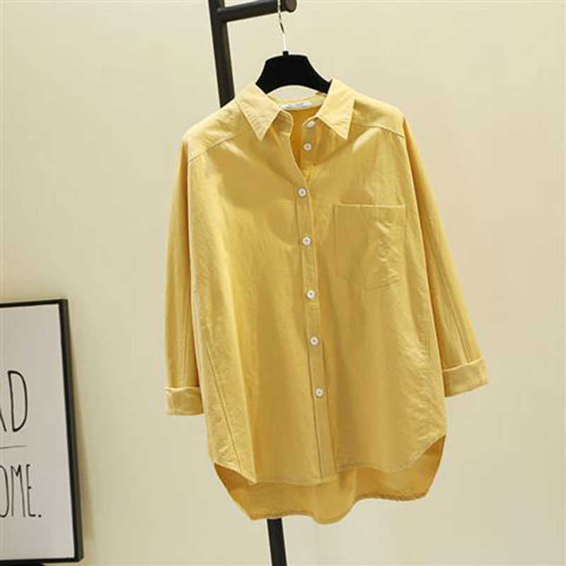 100% Cotton Women Shirt Plus Size Spring Loose Casual Long Sleeve Blouse Pink,White,Blue,Yellow Ladies Blouses Long Tops D75 210608
100% Cotton Women Shirt Plus Size Spring Loose Casual Long Sleeve Blouse Pink,White,Blue,Yellow Ladies Blouses Long Tops D75 210608