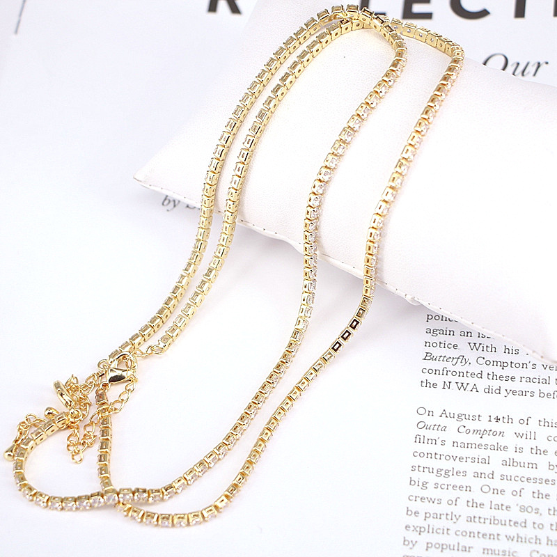 6Pcs 5mm gold chain tennis necklace fashion jewelry iced out unisex with Crystal Zircon chocker chain X0509
6Pcs 5mm gold chain tennis necklace fashion jewelry iced out unisex with Crystal Zircon chocker chain X0509