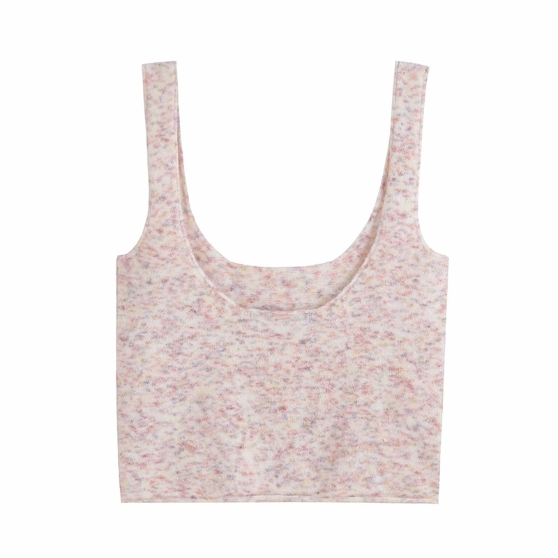 Elegant Women Pink Sweaters Tank Fashion Ladies O-Neck Knitted tops Streetwear Female Chic Vest Sweet Girl Tanks 210430
